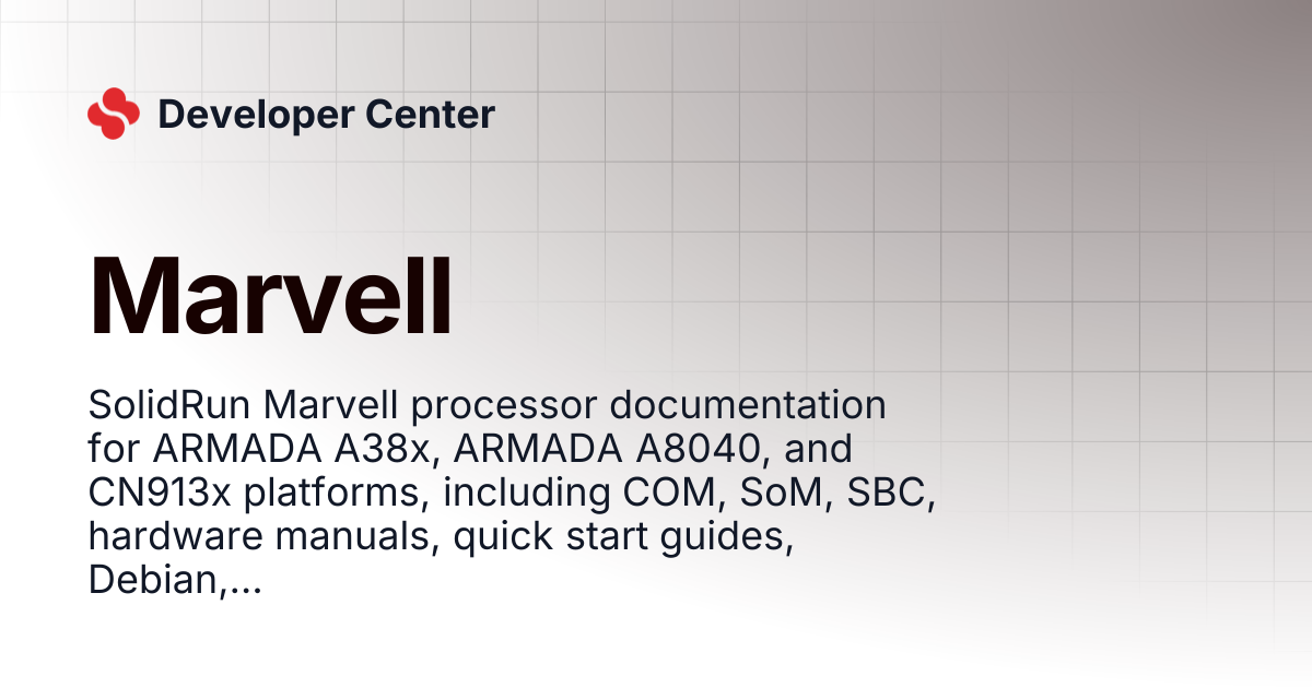 Marvell | Developer Center