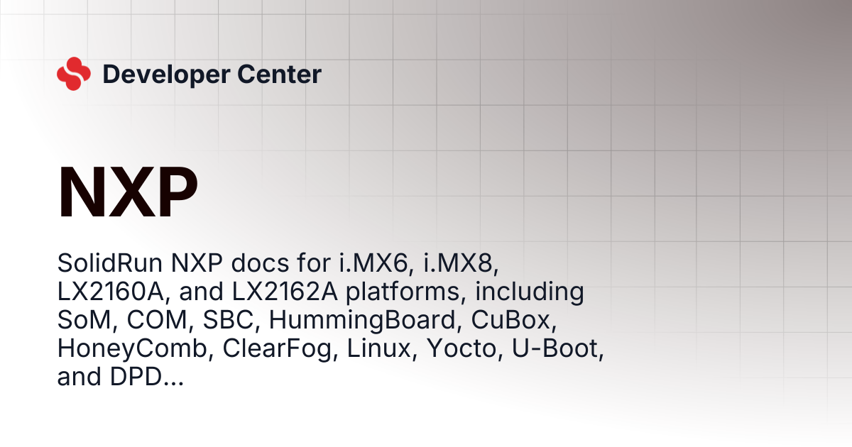 NXP | Developer Center